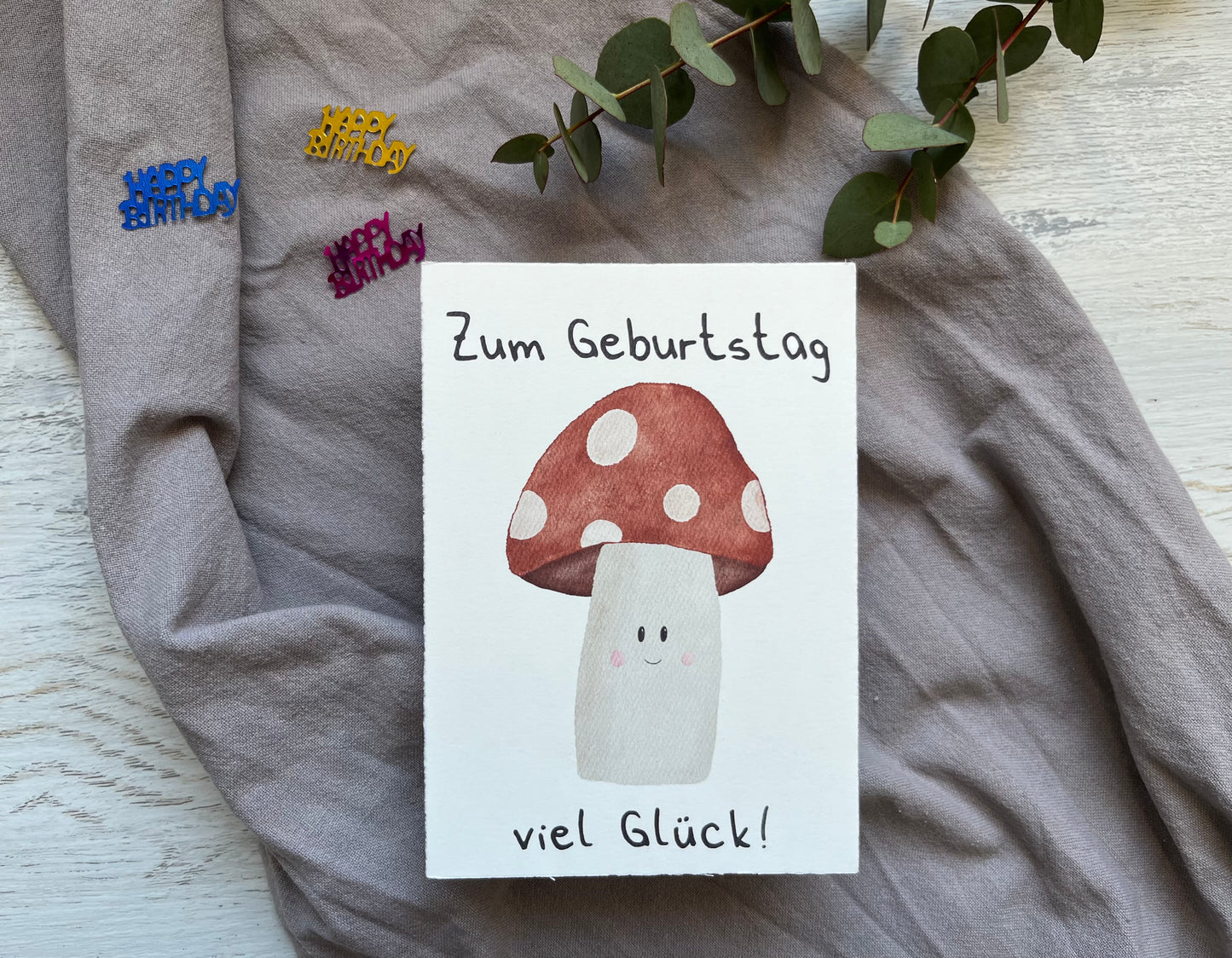 Postkarte „Glückspilz“