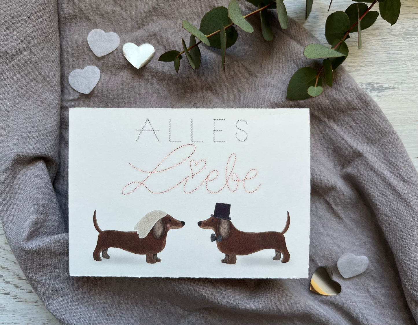 Postkarte „Dackel-Liebe“