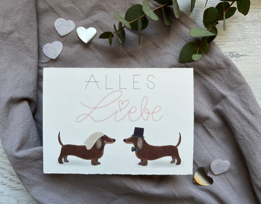 Postkarte „Dackel-Liebe“
