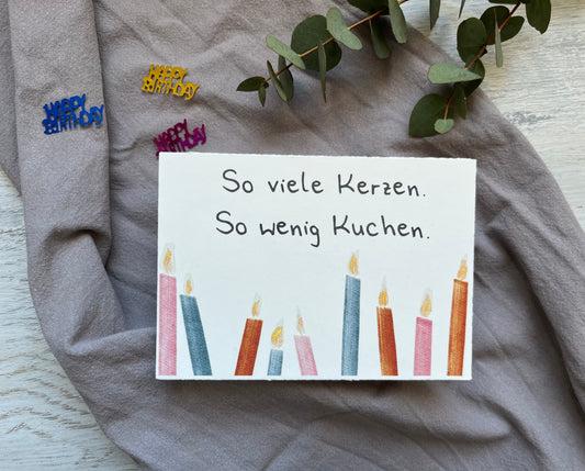 Postkarte „So viele Kerzen“