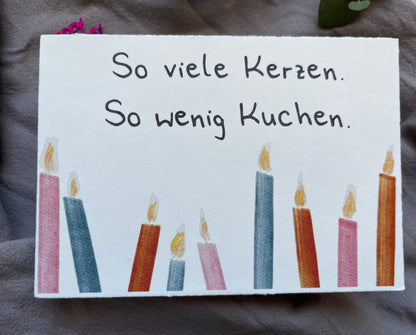Postkarte „So viele Kerzen“