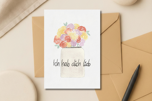 Mutterstagskarte Hab dich lieb