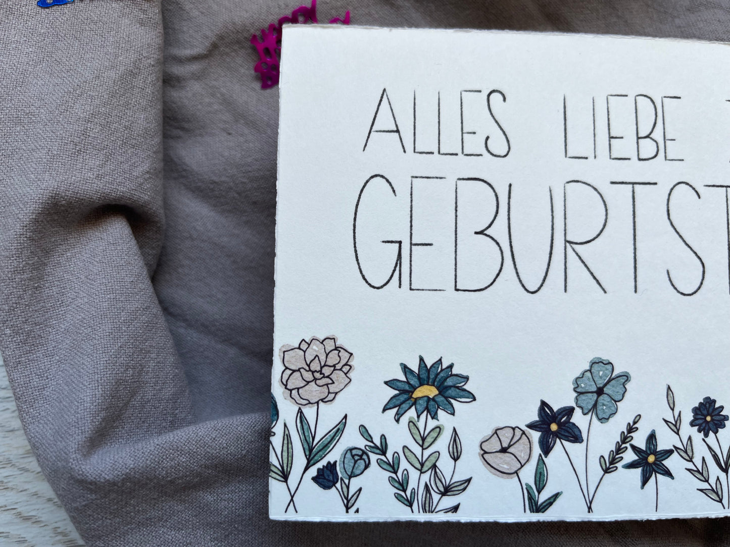Postkarte „Geburtstagsblumen“