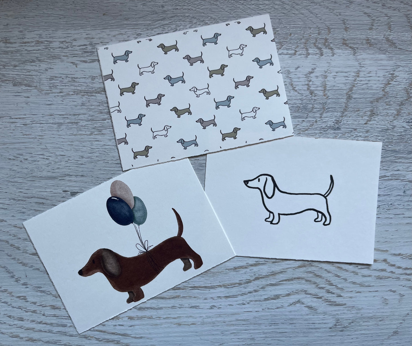 Postkartenset Dackel