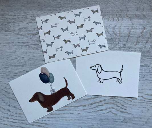 Postkartenset Dackel