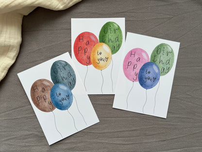 Postkarten-Set Geburtstagsballons 🎈