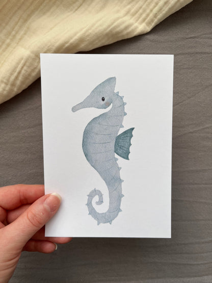 Postkarte Seepferdchen